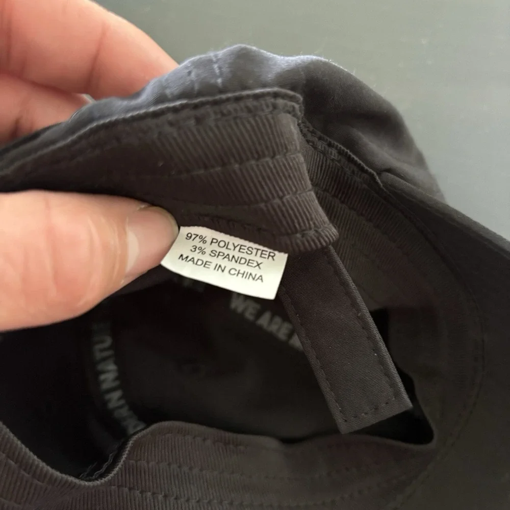 Monat Black Running Hat Stretch Strapback OSFM
